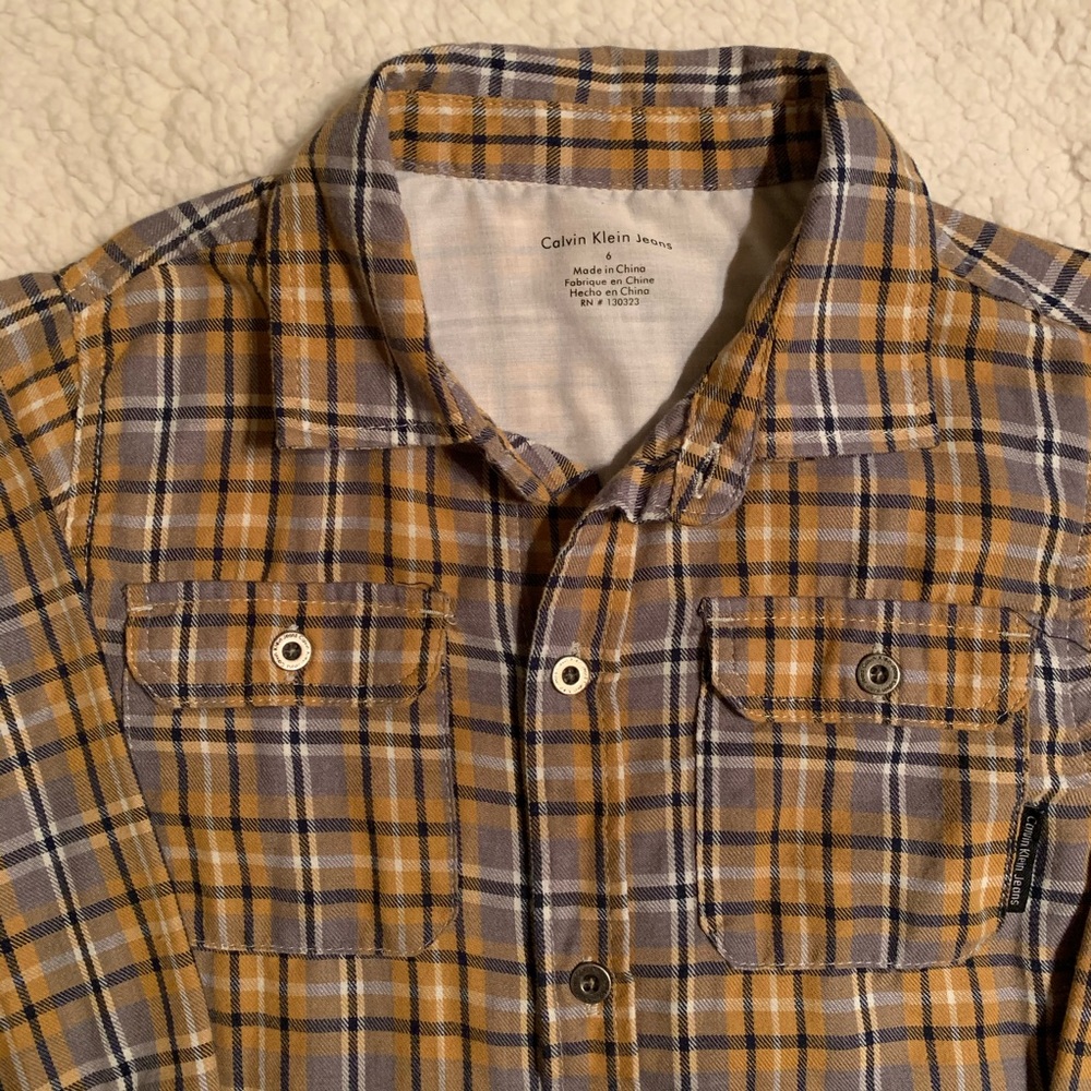Boys Calvin Klein Jeans Long Sleeve Shirt
